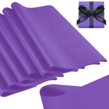 Imagem de Papel de seda Qilery Purple 500 folhas 38 cm x 50 cm sem ácido