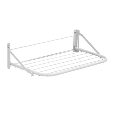 Imagem de Varal Toalheiro de Parede em Aço, Cor Branca, Maxeb.
