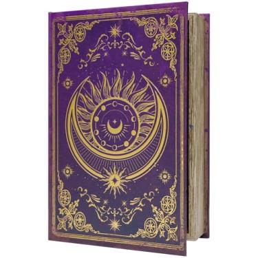 Imagem de Microkize Caixa de armazenamento decorativa para lembranças de joias, livro falso vintage, elegante, decoração de escritório em casa, tamanho grande