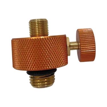 Imagem de menolana Adaptador de conversão para fogão de acampamento, metal resistente à ferrugem com botão de ajuste, conversor de entrada de tanque para mochila, Laranja