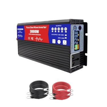 Imagem de 12v to 220v,Inversor de potência eficiente de 3000W, DC 12V 24V 48V 60V 72V a 220V AC com display LCD, 3 x tomadas AC e 4 x 5V USB Car Inverter para caminhão RV de emergência