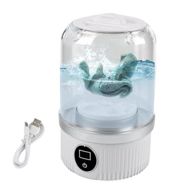 Imagem de Mini máquina de lavar portátil 1L, recarregável por USB, lavadora compacta, sem fio, panos de prato chean, meias, roupas de bebê, panos de cozinha, pequenas cargas para dormitório, trailer, cozinha