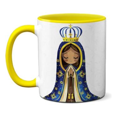 Imagem de Caneca Nossa Senhora Aparecida Oração Dai-nos A Benção Mãe (Amarela)