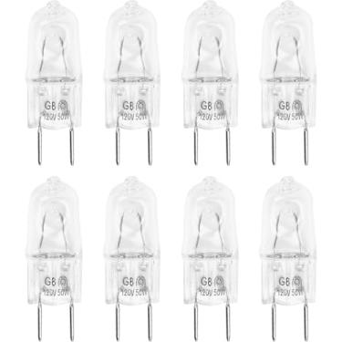 Imagem de goduog 6912A40002J Lâmpada de halogêneo para micro-ondas 120V 50W G8 compatível com LG Kenmore LMV2031ST LMV2031BD 83543, substitui 2025028 AH3610037 EA3610037 PS3610037 Pacote com 8