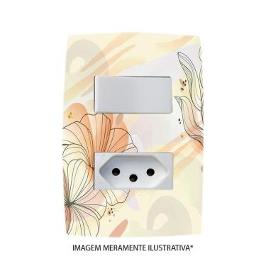 Imagem de Adesivo De Interruptor Floral Mod 07
