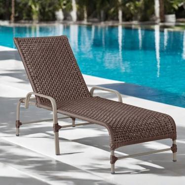 Imagem de Espreguiçadeira Corda Náutica em Alumínio para Piscina Edícula Catar