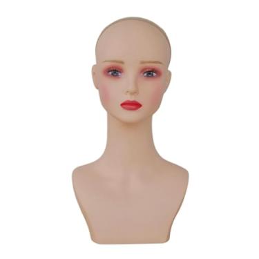 Imagem de Zialofi Suporte de exposição de cabeça de manequim feminino para perucas Suporte de cabeça de manequim portátil multifuncional para perucas para barbearia Uso, Style C