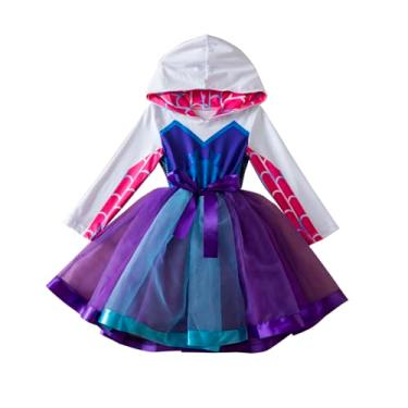 Imagem de Ruikajia Tutu Costume for Girls Spider-Gwen dress Girls Cosplay dresses (White, 4 Years)