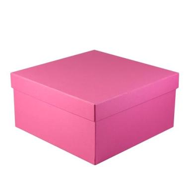 Imagem de Caixa de Presente Cartonada Rígida Premium 25x25x10 cm (Pink)
