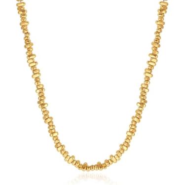 Imagem de Colar masculino banhado a ouro 18 K, corrente com pingente de folha de aço inoxidável para homens, mulheres, 50 a 55 cm, Aço inoxidável, Sem Pedra Preciosa