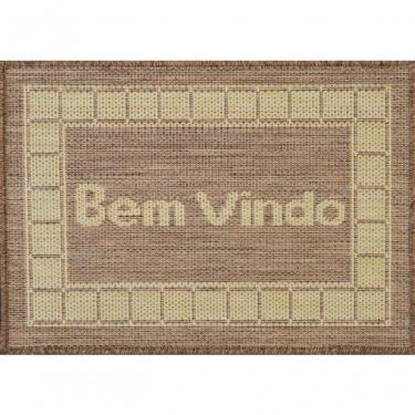 Imagem de Mini Capacho Sisal Look Bem Vindo 007 Castor 040x060 Cm