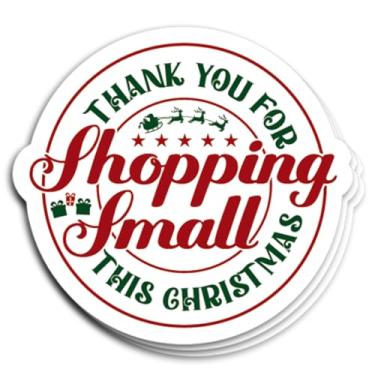 Imagem de 240 pçs adesivos de embalagem de negócios de Natal, obrigado por comprar pequeno Este adesivo de Natal para caixas de envio embalagem de produto