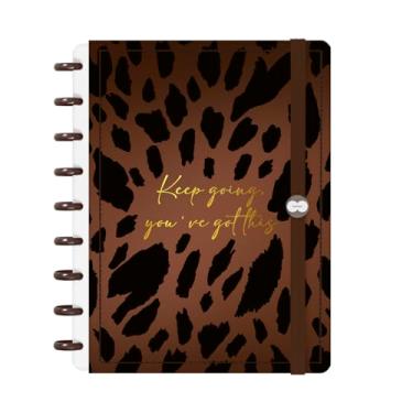 Imagem de Caderno De Disco Iscool Inteligente M Natural Fashion Safari Leopardo