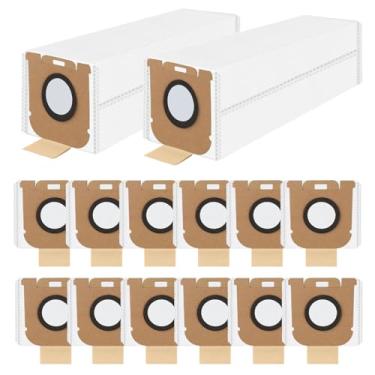 Imagem de Pacote com 12 sacos de aspirador de pó robô para estação Dreame Z10 – Sacos de substituição contra poeira, selagem automática, não tecido de 3 camadas, compatíveis com base autoesvaziante, até 60 dias
