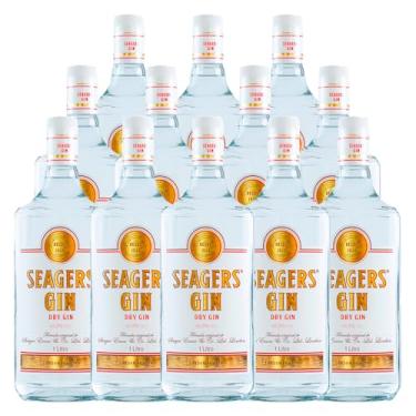 Imagem de Genérico, Gin Nacional Seagers Dry Gin 1l 12 Unidades