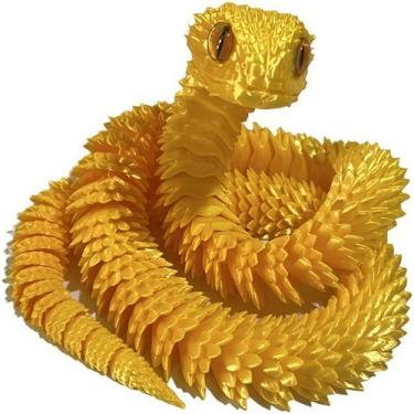 Imagem de Modelo animal impresso em 3D, decoração de escritório doméstico Snake 