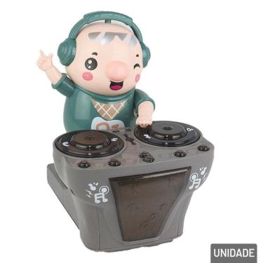 Imagem de Robô DJ de Plástico Bate e Volta com LUZ e Som - Tudo em Caixa