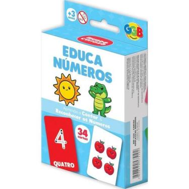 Imagem de Jogo de Cartas Educa Numeros 34 Cartas - GGB PLAST