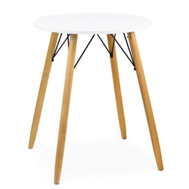Imagem de Mesa Redonda Eiffel Eames 60cm Sala Jantar Pés Palito Wood - E-Litoral