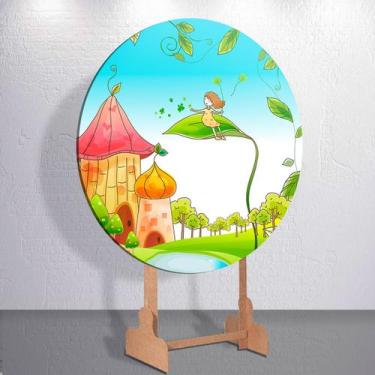 Imagem de Painel Redondo Jardim Encantado Capa Sublimada de Festa Tamanho Grande