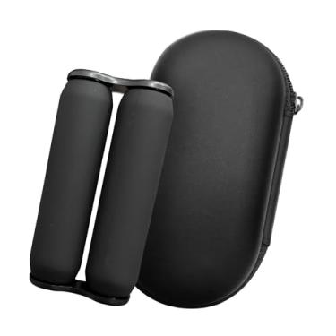Imagem de Fenteer Mini rolo portátil para massagem nas mãos com bolsa de descompressão, brinquedo de relaxamento para mãos, ferramenta para pais, meninas e namorados, Preto
