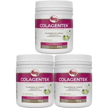 Imagem de Kit 3X Colagentek - 300g Maçã Verde - Vitafor-Masculino