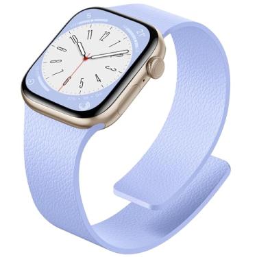 Imagem de IMIVIO Pulseira magnética feminina compatível com Apple Watch séries 10, 9, 8, 7, 6, 5, 4, 3, 2 e 1 de 38 mm, 40 mm, 41 mm, 42 mm, 38 mm, lavanda