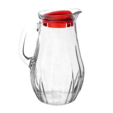 Imagem de Jarra suco drink servir anatalya com tampa acrilica vermelha - 091849 