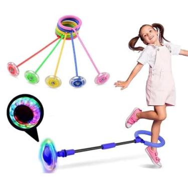 Imagem de Pula Corda Giratório Com Led Brinquedo Infantil Gira Pula Corda LED Pisca/Pisca