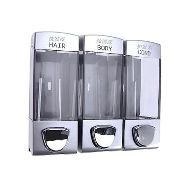Imagem de Shampoo Dispenser Wall-Mounted Pump for Shower Gel Conditioner Lotion Space-Saving Design
