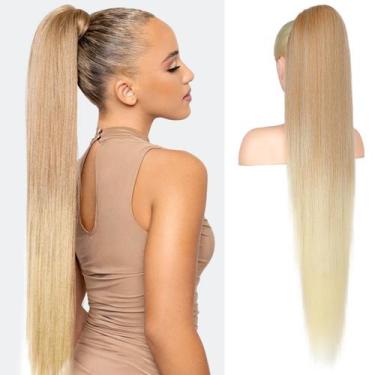 Imagem de Extensão de rabo de cavalo Flufymooz, cabelo sintético de 91 cm de com