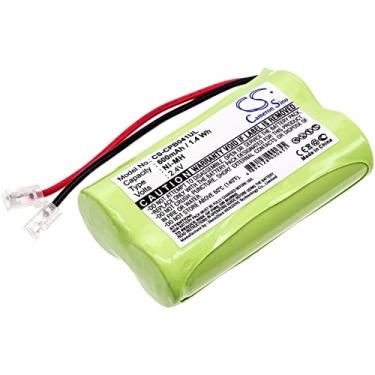 Imagem de 600mAh Telefone sem fio Bateria de substituição, Compatível com AA x 2