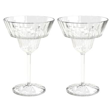Imagem de Koziol Superglas Club No. 16, conjunto de 2 copos Margarita 250 ml, plástico transparente, luxuoso, inquebrável e reutilizável, ideal para festas, acampamento e uso ao ar livre