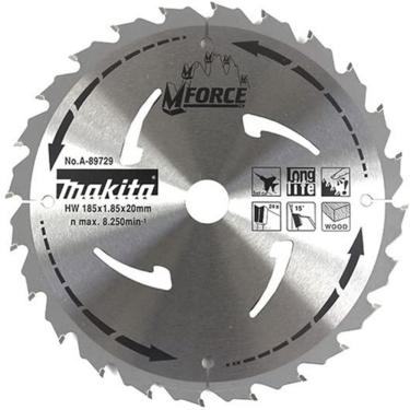 Imagem de Disco Para Serra Circular Para Madeira 7.1-4 185mm M-force 24 Dentes Makita A-89729