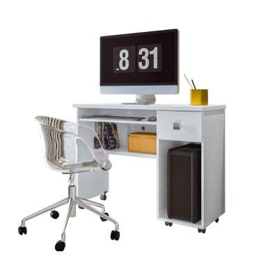 Imagem de Escrivaninha Vicenza Branco - Lukaliam Móveis