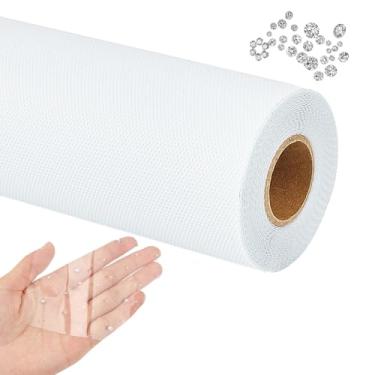 Imagem de letsinstyle Fita Hotfix de 16,4 m x 24 cm, papel de transferência de strass Hot Fix para passar a ferro em papéis de filme de transferência, fitas adesivas hot melt para decoração de tecido de roupas