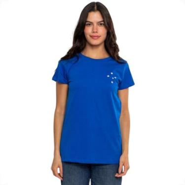 Imagem de Camiseta Baby Look Oficial Cruzeiro Classic Algodão - Surf Center, Azu
