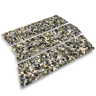 Imagem de Almofada de tração de EVA de 3 peças para prancha de surf, adesivo profissional/aplica todas as pranchas - pranchas de surf, shortboards, longboards, skimboards (verde camuflagem)