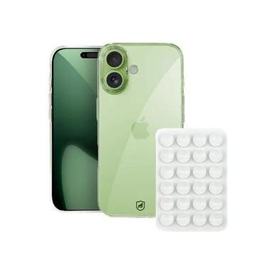 Imagem de Kit Capa Crystal Slim para iPhone 17 +  Ventosa - Branca - Gshield