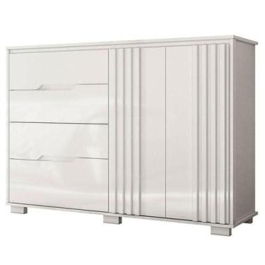 Imagem de Cômoda Sapateira Texas Branco Brilho - Moval - MOVAL MOVÉIS