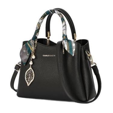 Imagem de Bolsa Feminina Transversal Ombro De Mão Luxo Elegante Estruturada para