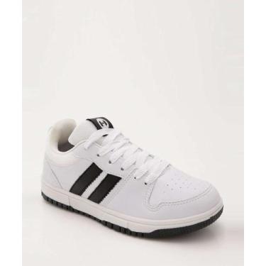 Imagem de Tênis Infantil Casual Recorte Textura-44050 - Host, Branco, 34