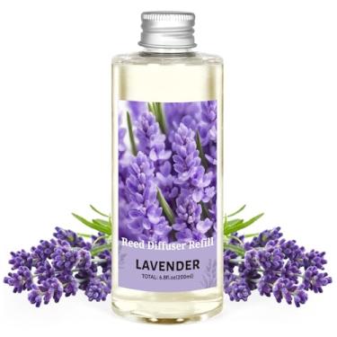 Imagem de STRN Refil de difusor de palheta de óleo essencial de lavanda 200 ml, aromaterapia de longa duração, líquido de fragrância natural com frasco ecológico para casa, quarto, spa