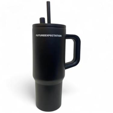 Imagem de Copo Térmico 710ml com Tampa e Alça – Inox Preto, Mantém Bebidas Quentes e Frias por Horas, Antivazamento, Ideal para Academia, Trabalho e Viagens