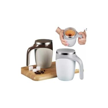 Imagem de Caneca Mixer Automática, 380ml, Plástico ABS e Aço Inox, Com Tampa, Misturador para Café, Capuccino, Chá, Shakes, Whey Protein, Alimentação por Pilhas AA