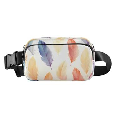 Imagem de CEBUGI Pochetes de caminhada para homens e mulheres, pochetes coloridas modernas resistentes à água com cinto ajustável para treino, viagem, corrida