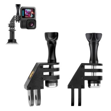 Imagem de GEPULY Pacote com 2 suportes verticais para GoPro, adaptador de cotovelo de direção de 90°, suporte de tripé para câmera de ação Go Pro Hero 13/12/11/10/9/Insta360/DJI OSMO Action 5/4/3 AKASO Action