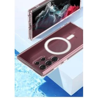 Imagem de Capa HUNAIZINC projetada para Galaxy S22+ transparente compatível com Magsafe, [tecnologia anti-amarelamento] Capa protetora fina com proteção contra quedas para Samsung Galaxy S22+, transparente