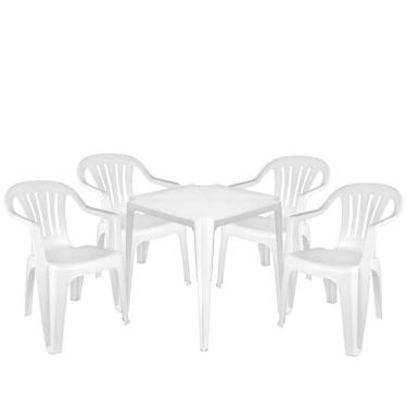 Imagem de Conjunto Mesa com 4 Cadeiras Mor Bela Vista, Branco