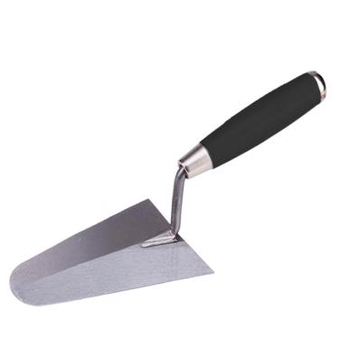 Imagem de Colher de Pedreiro, Metal com Cabo de Madeira, Ferramenta para Alvenaria e Reboco